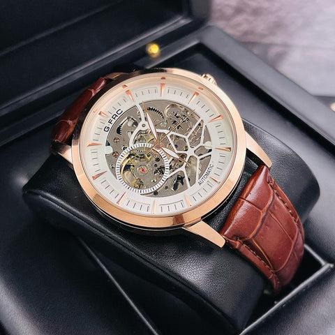 RELOJ G Force Cuero Automatico