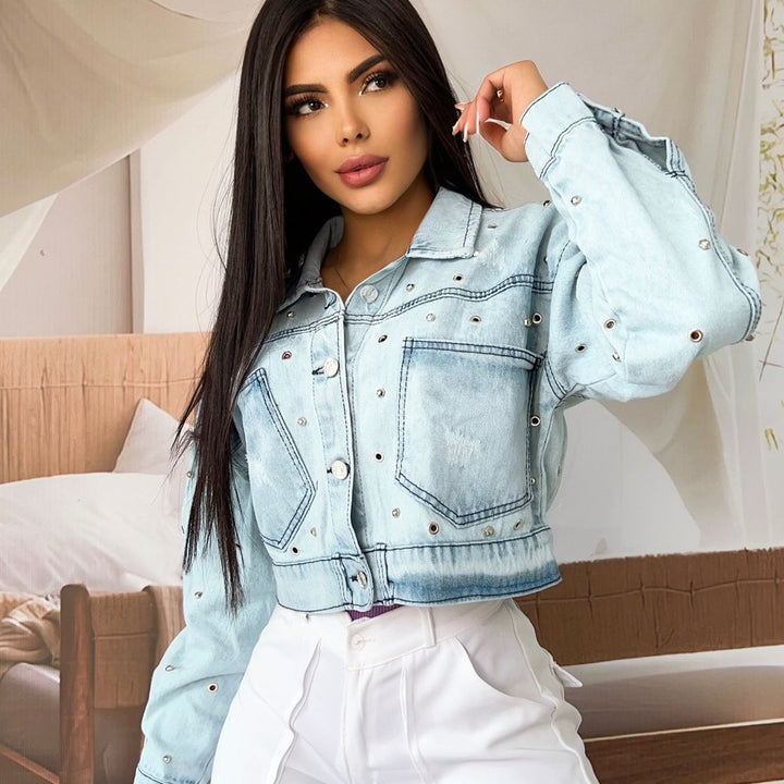 CHAQUETA DE JEAN CROPOVER