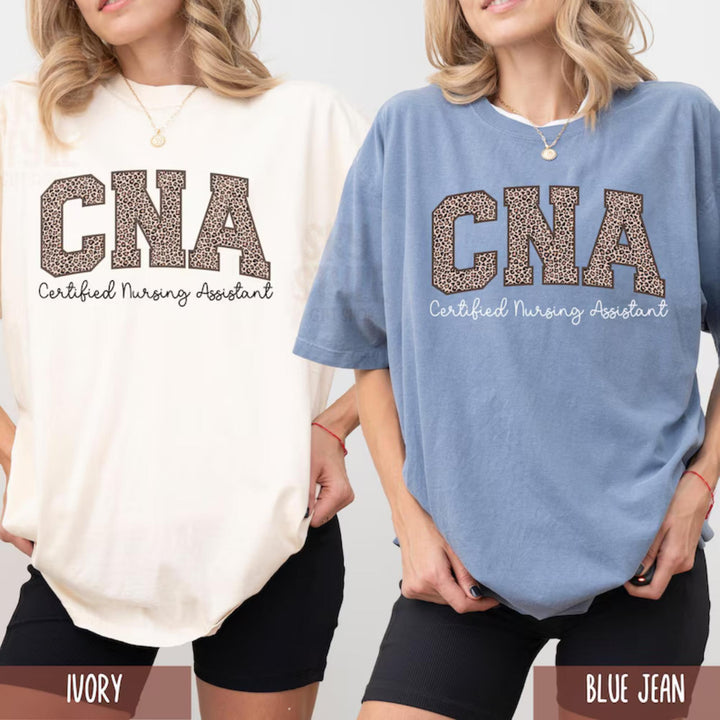 Comfort Colors Leopard CNA Shirt, Leopard Nurse Shirt, Cna Shirt, Cna T Shirt, Certified Nursing Assistant Shirt, CNA Gift Tshirt CNA Gifts