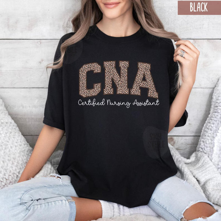 Comfort Colors Leopard CNA Shirt, Leopard Nurse Shirt, Cna Shirt, Cna T Shirt, Certified Nursing Assistant Shirt, CNA Gift Tshirt CNA Gifts
