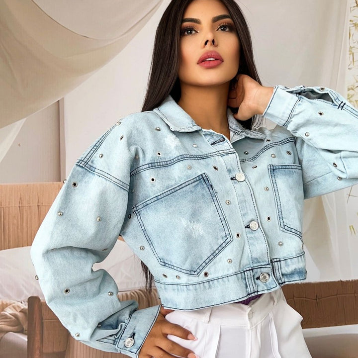CHAQUETA DE JEAN CROPOVER