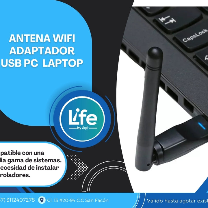 Antena Wifi Adaptador USB PC - Laptop